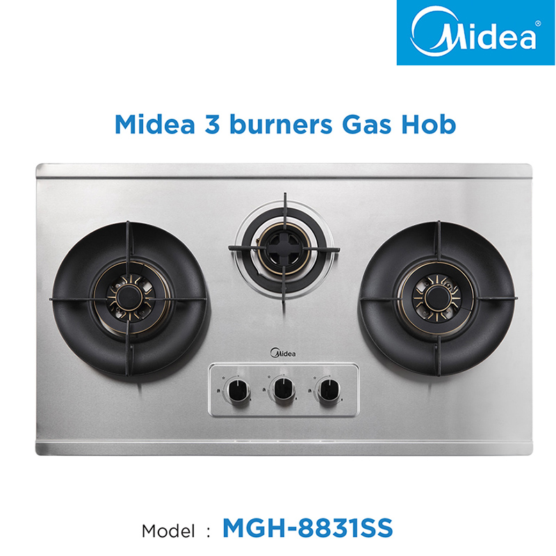 MIDEA MGH-8831SS 3 BURNERS GAS HOB